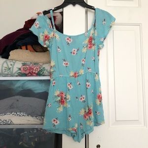 Blue floral romper from Forever 21